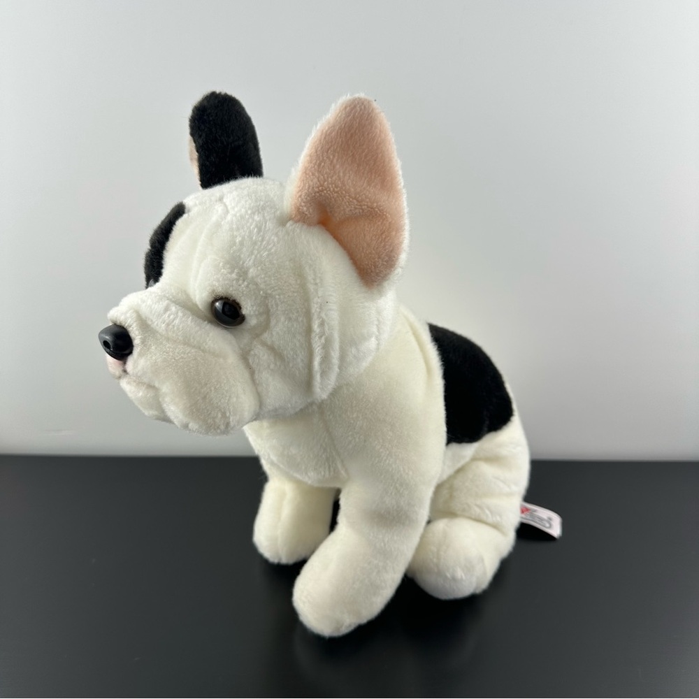 Lelly by Angelo Venturelli French Bulldog Black And White Plush Puppy Dog 10”